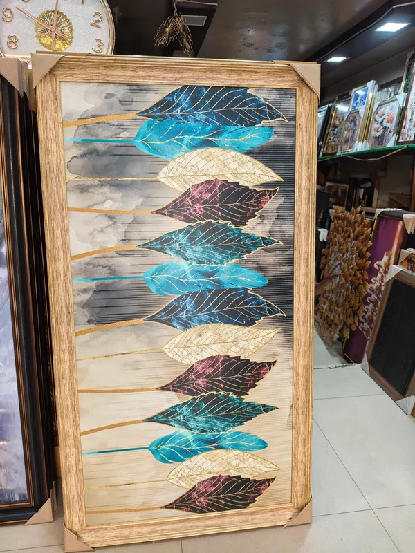 Wooden_Framed_Decorative_Leaf_Art_Wall_Hanging