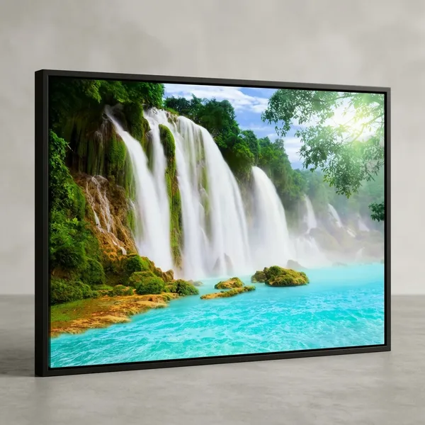 Crystal_Cascade_Waterfall_Landscape_Wall_Art