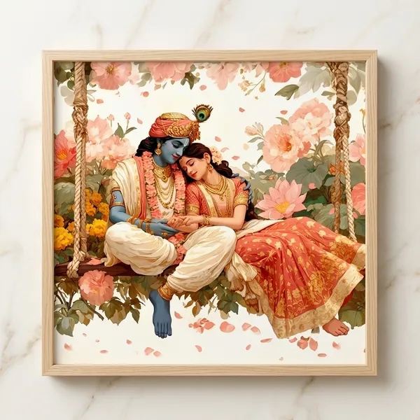 Decorative_Hindu_Mythology_Radha_Krishna_Swing_Wall_Art