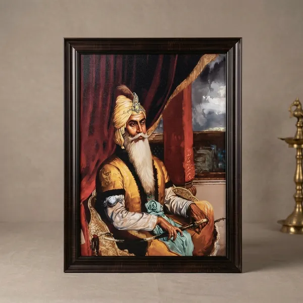 Framed_Canvas_Art_Print_Depicting_Traditional_Indian_Couple