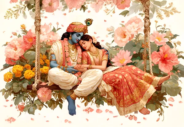 Decorative_Hindu_Mythology_Radha_Krishna_Swing_Wall_Art