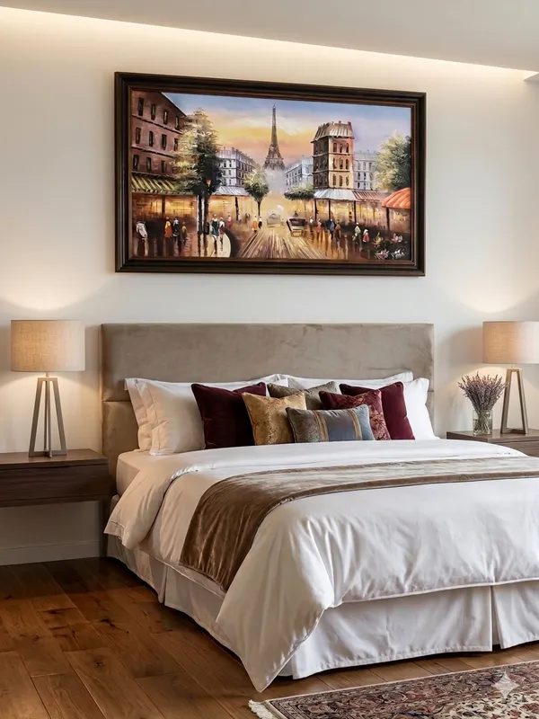 Framed_Paris_Street_Scene_Canvas_Wall_Art_Painting