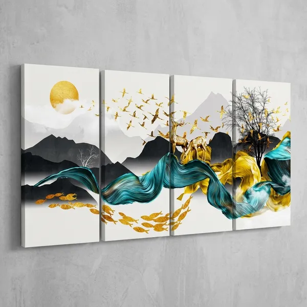 Turquoise_And_Gold_Abstract_Mountain_Landscape_Wall_Art