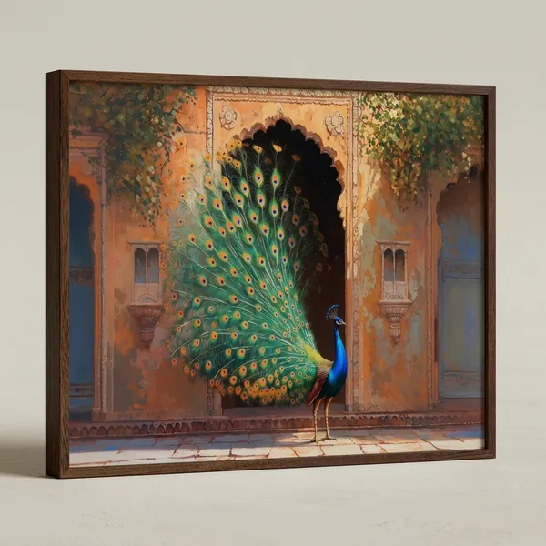 Peacock_In_Traditional_Palace_Archway_Wall_Art_Print