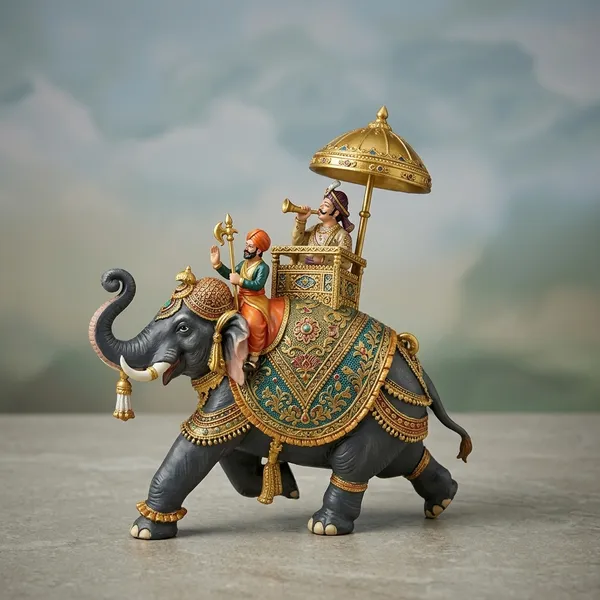 Decorative_Elephant_Figurine_With_Howdah_And_Riders