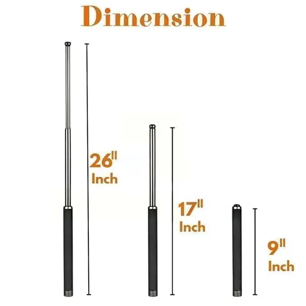 ORIGINAL_Stainless_Steel_Premium_Collapsible_defence_Stick,_Lightweight,_Extendable_with_Non-Slip_Grip,_Foldable_Compact,_for_Hiking_or_Defence_Stick_(Pack_of_1)