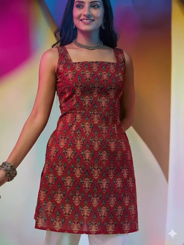 Maroon_Cotton_Premium_And_Elegant_Kurta_For_Women