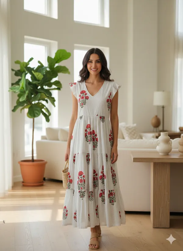 White_Cotton_Premium_And_Elegant_Maxi_Dress_For_Women