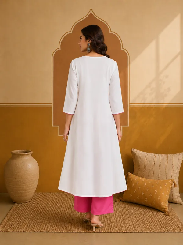 White_Embroidered_A-Line_Kurta_Set_for_Women