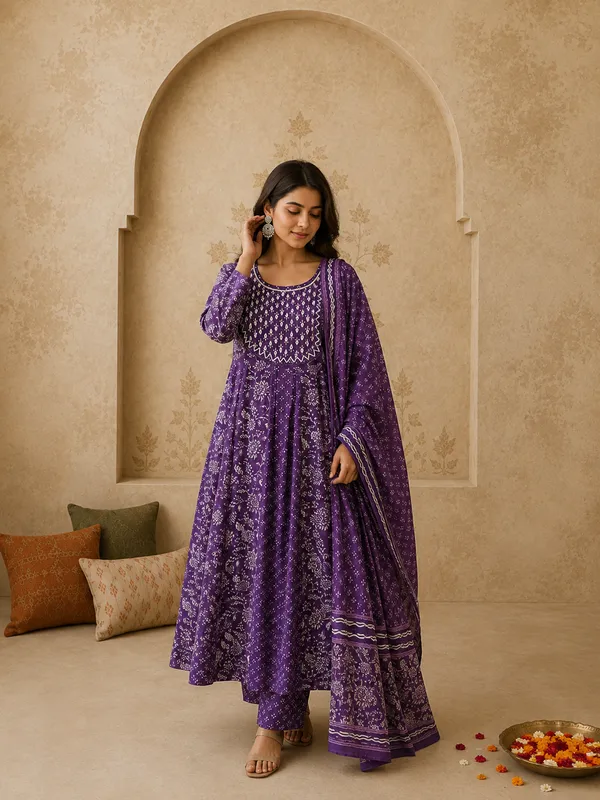 Purple_Printed_Anarkali_Suit_Set_for_Women