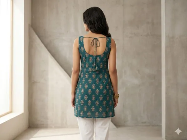 Teal_Green_Cotton_Premium_And_Elegant_Tunic_Top_For_Women