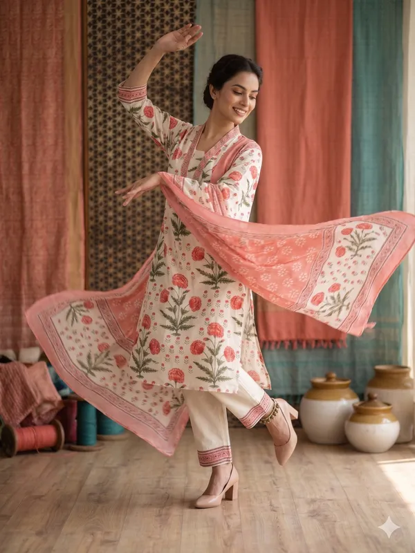 Pink_Cotton_Premium_And_Elegant_Kurta_Set_For_Women