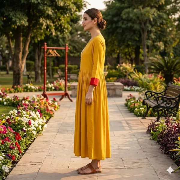 Yellow_Cotton_Premium_And_Elegant_Kurta_For_Women