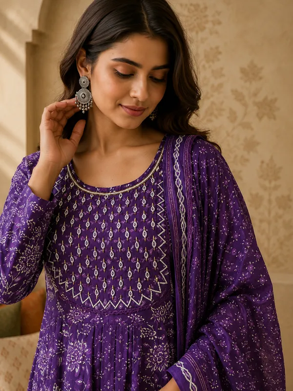 Purple_Printed_Anarkali_Suit_Set_for_Women