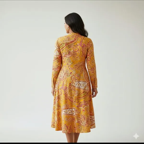 Yellow_Cotton_Premium_And_Elegant_Dress_For_Women