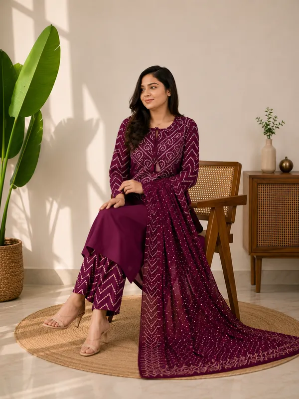Wine_Cotton_Premium_And_Elegant_Kurta_Set_With_Dupatta_For_Women