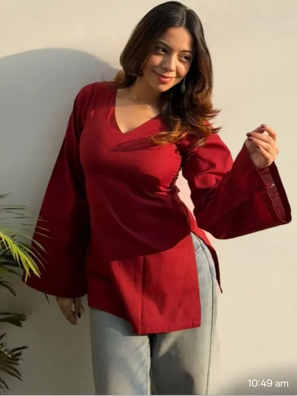 Maroon_Cotton_Premium_And_Elegant_Top_For_Women