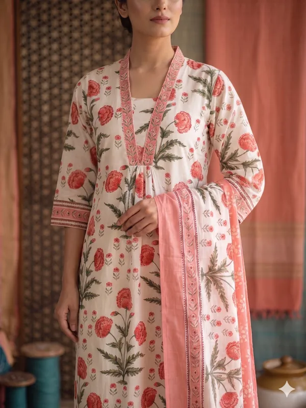 Pink_Cotton_Premium_And_Elegant_Kurta_Set_For_Women