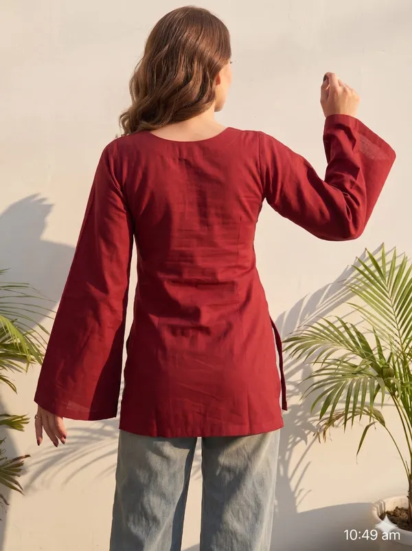 Maroon_Cotton_Premium_And_Elegant_Top_For_Women