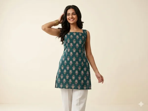 Teal_Green_Cotton_Premium_And_Elegant_Tunic_Top_For_Women