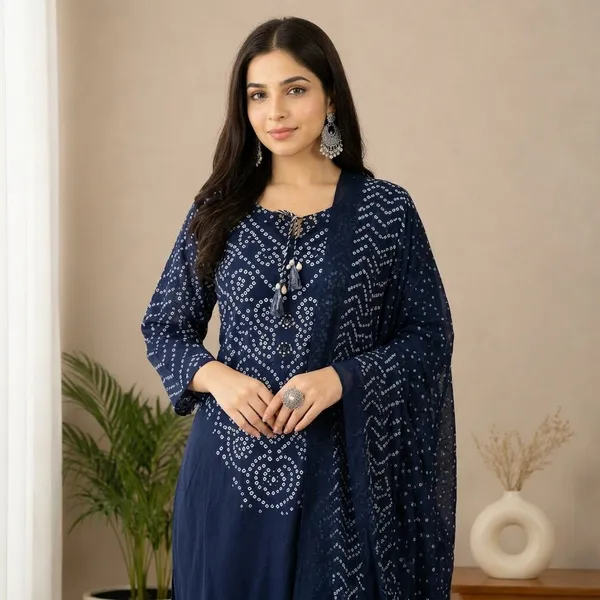 Navy_Blue_Cotton_Premium_And_Elegant_Kurta_Set_For_Women