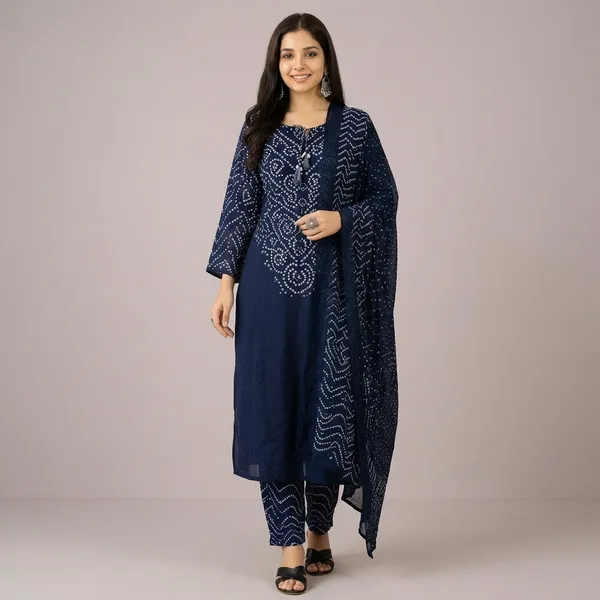 Navy_Blue_Cotton_Premium_And_Elegant_Kurta_Set_For_Women