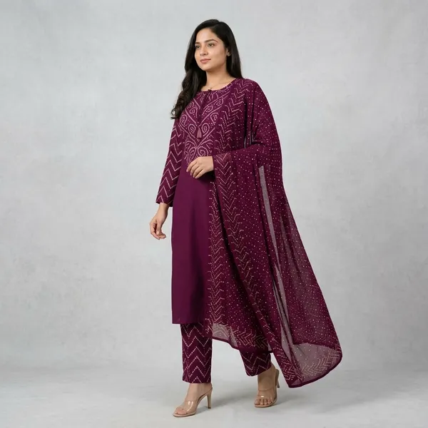 Wine_Cotton_Premium_And_Elegant_Kurta_Set_With_Dupatta_For_Women