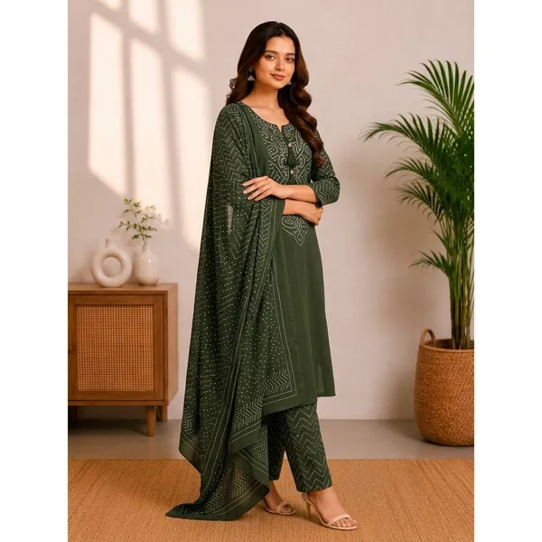 Green_Cotton_Premium_And_Elegant_Kurta_Set_With_Dupatta_For_Women