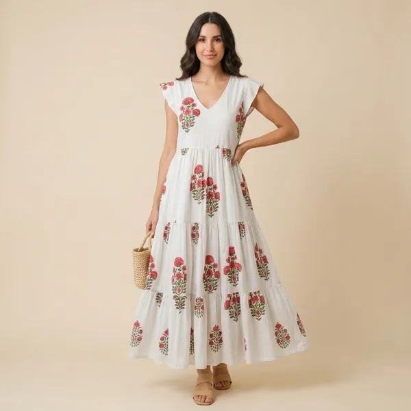 White_Cotton_Premium_And_Elegant_Maxi_Dress_For_Women