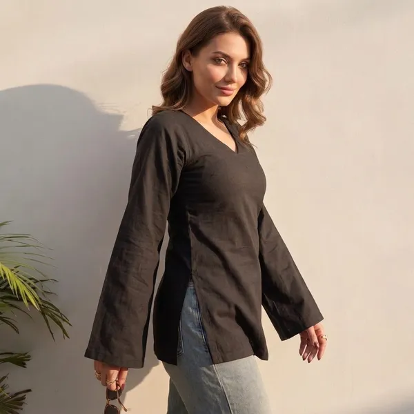 Black_Cotton_Premium_And_Elegant_Top_For_Women