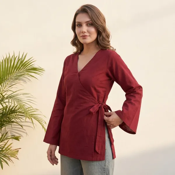 Maroon_Cotton_Premium_And_Elegant_Top_For_Women