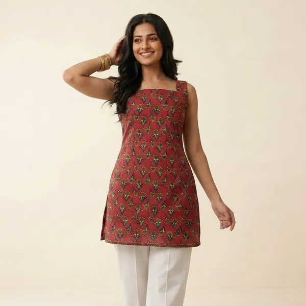 Maroon_Cotton_Premium_And_Elegant_Kurta_For_Women