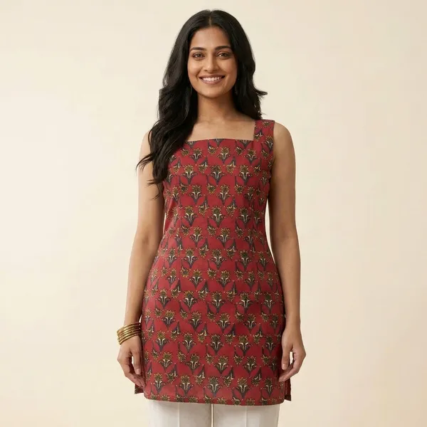 Maroon_Cotton_Premium_And_Elegant_Kurta_For_Women