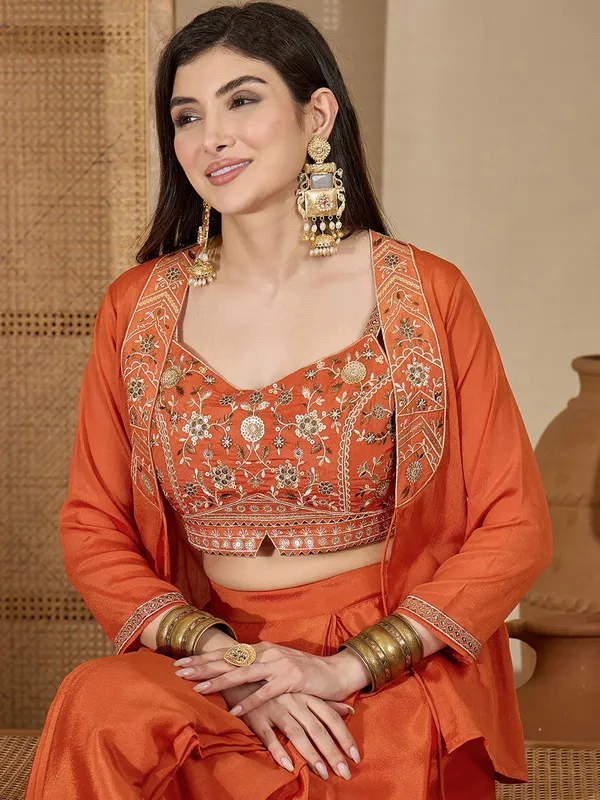 Orange_Cotton_Premium_And_Elegant_Lehenga_Choli_Set_For_Women