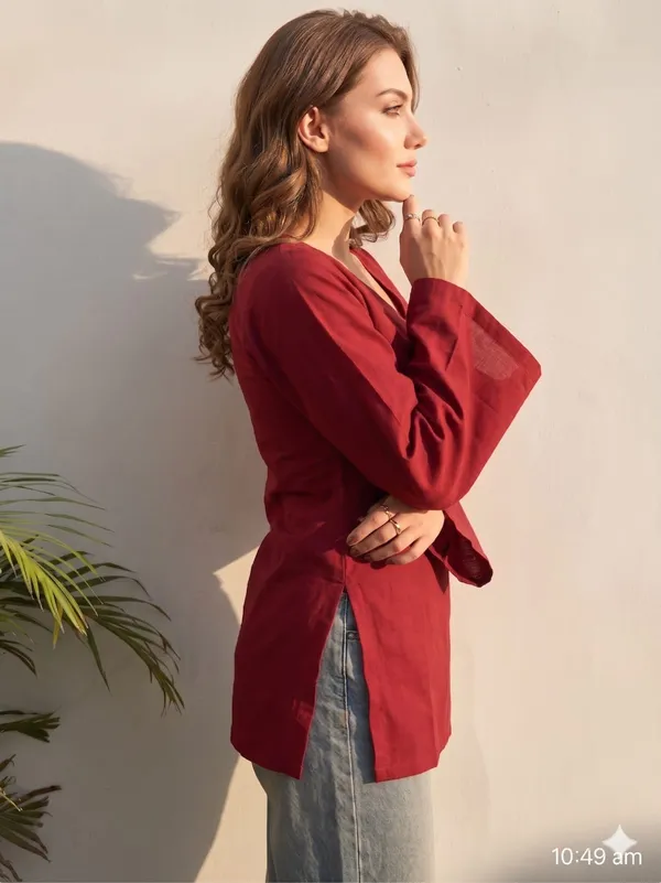 Maroon_Cotton_Premium_And_Elegant_Top_For_Women