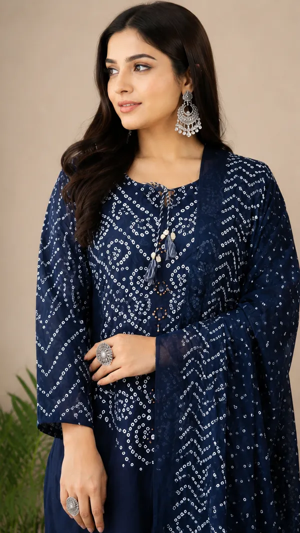 Navy_Blue_Cotton_Premium_And_Elegant_Kurta_Set_For_Women
