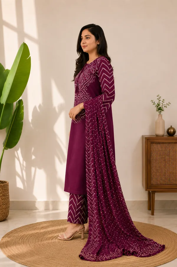 Wine_Cotton_Premium_And_Elegant_Kurta_Set_With_Dupatta_For_Women