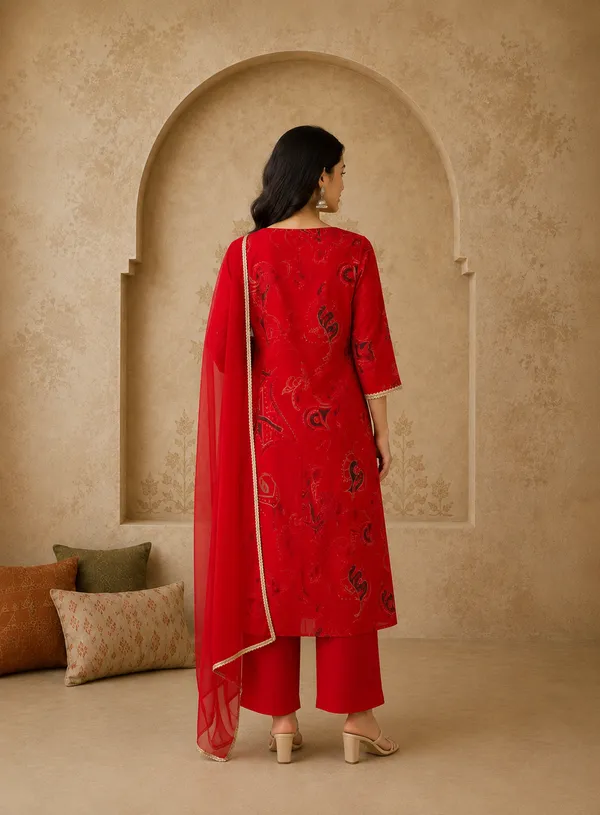 Red_Printed_Straight_Kurta_Set_With_Dupatta_For_Women