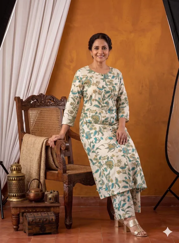 Off_White_And_Blue_Cotton_Premium_And_Elegant_Kurta_Palazzo_Set_For_Women