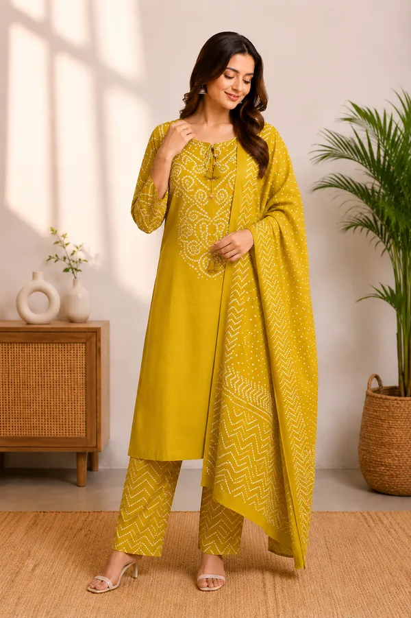 Yellow_Cotton_Premium_And_Elegant_Kurta_Set_With_Dupatta_For_Women