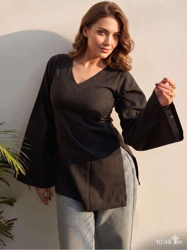 Black_Cotton_Premium_And_Elegant_Top_For_Women