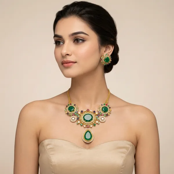 Empress_Emerald-Hue_Navratna_Statement_Set