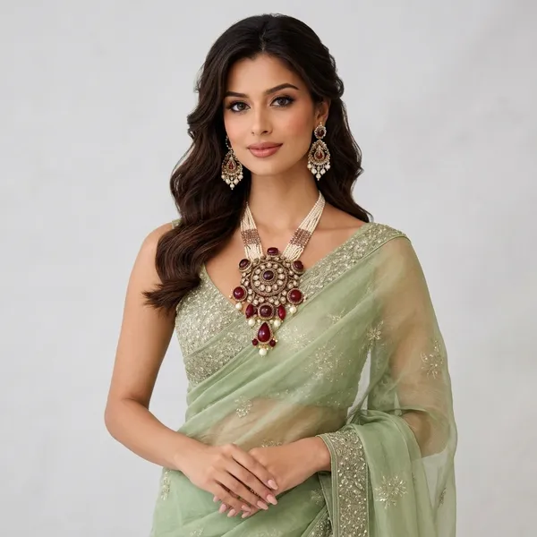 Traditional_Multi-Strand_Pearl_Rani_Haar_with_Oversized_Ruby_&_Kundan_Pendant_Set.