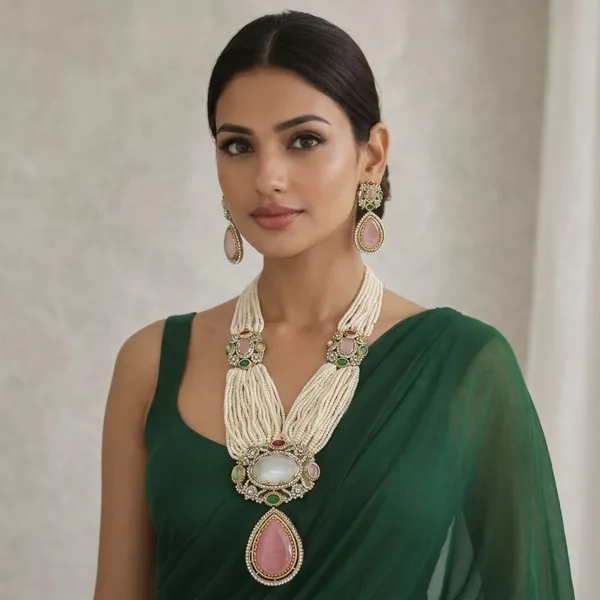 Royal_Multi-Strand_Pearl_Polki_Necklace_Set_with_Emerald_and_Ruby_Accents