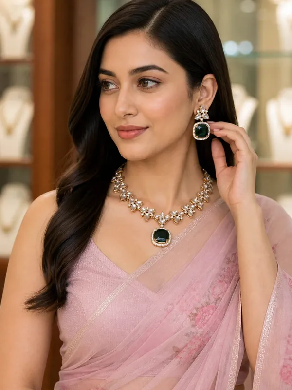Emerald_Green_&_Kundan_Necklace_Set_with_Russian_doublet