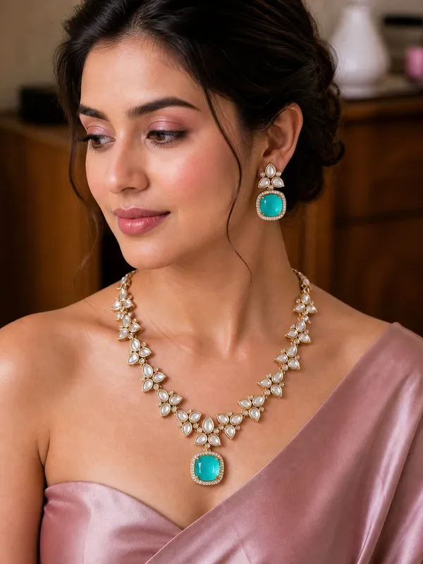 Mint_Green_&_Kundan_Necklace_Set_with_Russian_doublet