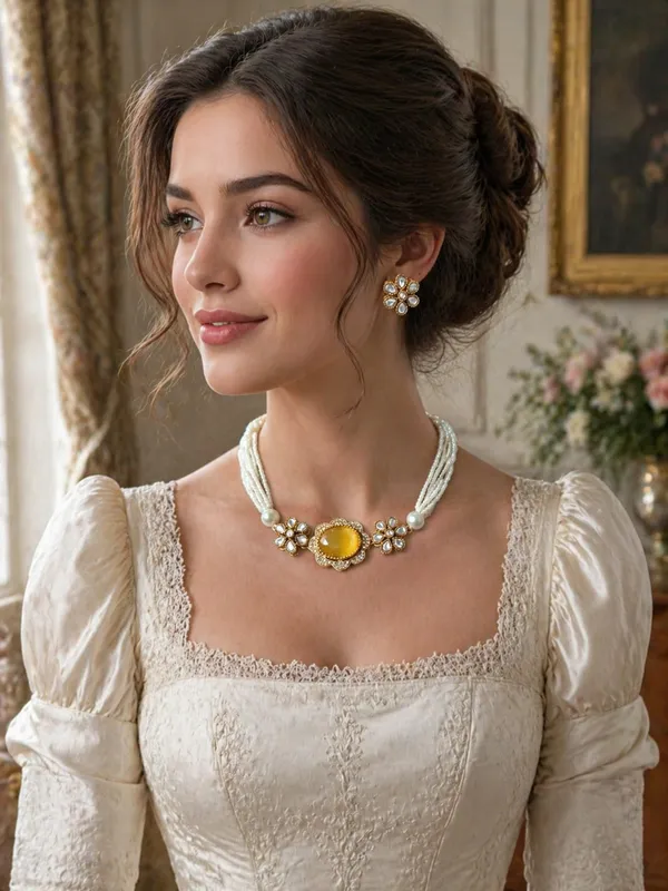 Yellow_Gemstone_Floral_Beaded_Necklace_&_Earrings_Set_(Kundan_Russian_doublet)