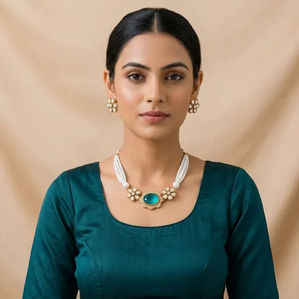 Blue_Gemstone_Floral_Beaded_Necklace_&_Earrings_Set_(Kundan_Russian_doublet)