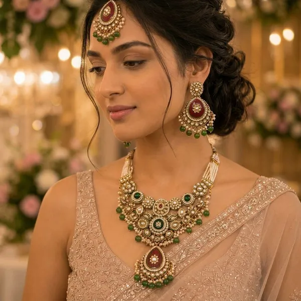 Imperial_Multilayer_Pearl_&_Gemstone_Bridal_Set