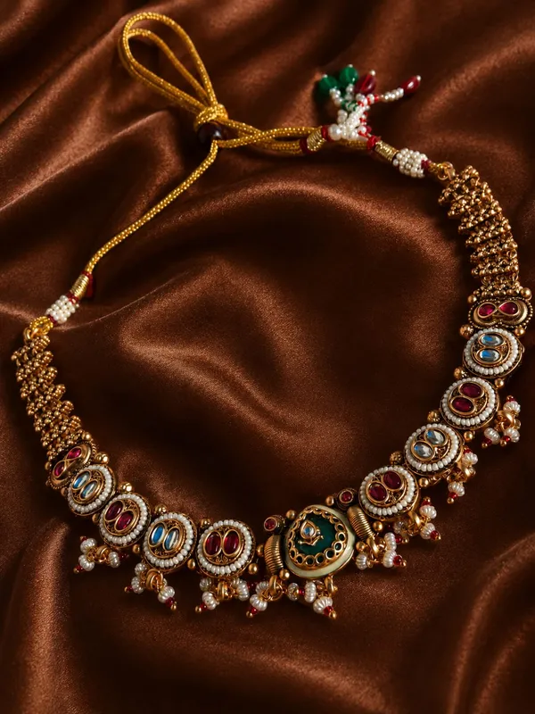 Multicolour_Stone_Necklace_with_Matching_Earrings